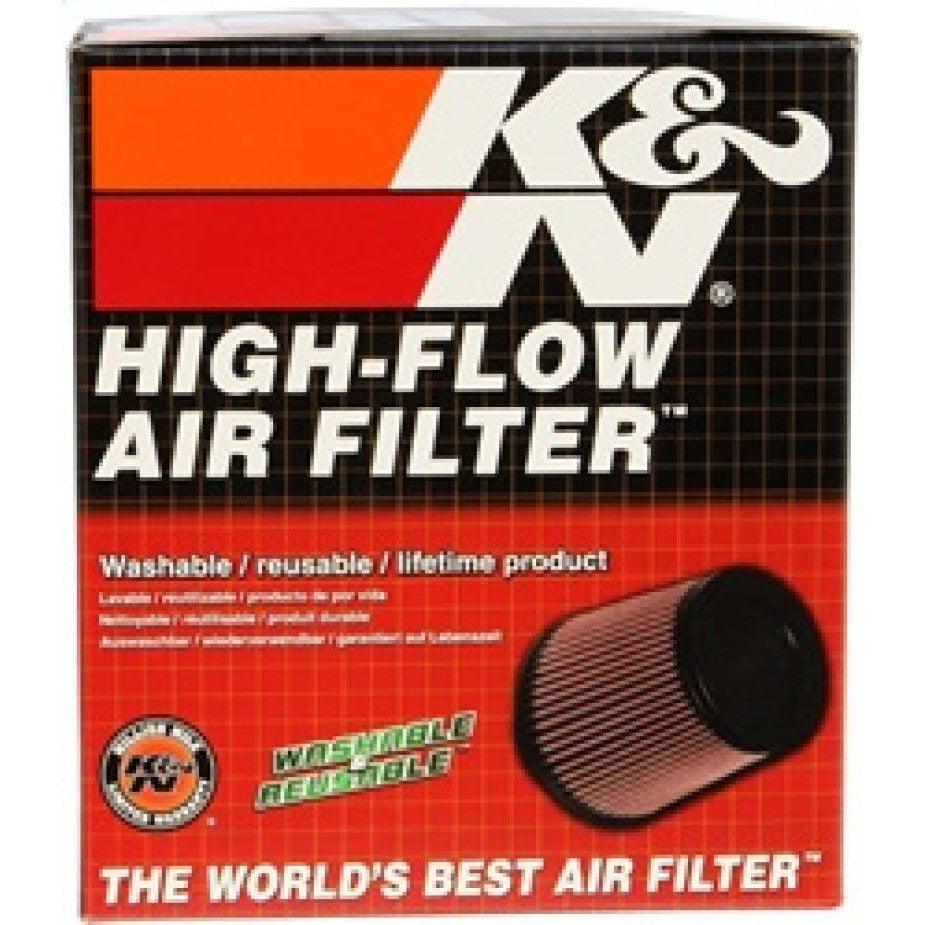 K&N Round Tapered Universal Air Filter 4in Flange ID x 5.375 Base OD x 4in Top OD x 6.5in H - Saikospeed
