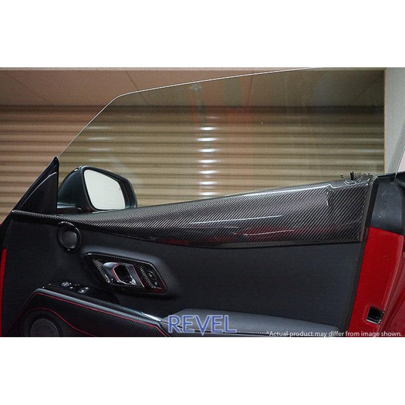 Revel GT Dry Carbon Door Trim Cover 2020 Toyota GR Supra - 2 Pieces - Saikospeed