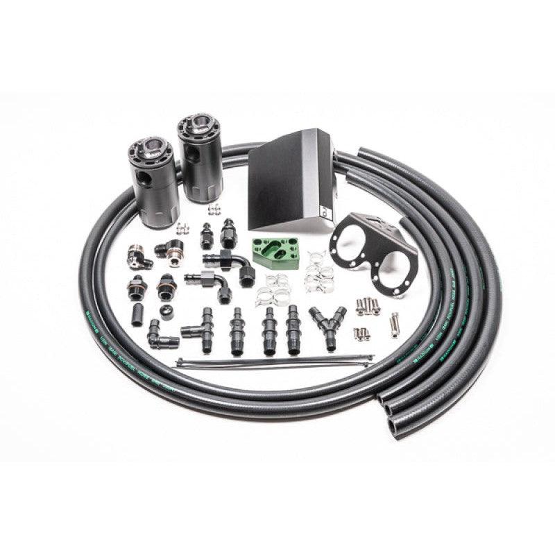 Radium 02-21 Subaru EJ-Series Fluid Lock Turbo Dual Catch Can Kit - Saikospeed