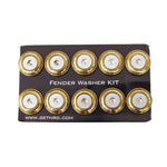 NRG Fender Washer Kit w/Rivets For Plastic (Titanium) - Set of 10