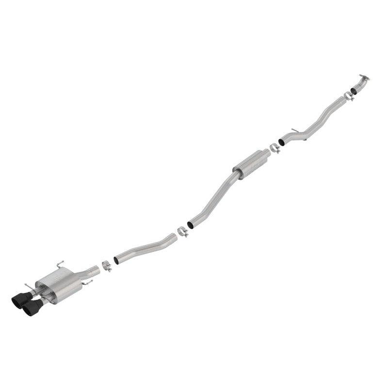 Borla 17-19 Honda Civic SI 1.5L Turbo MT S-Type 2.75in Cat-Back Exhaust Ceramic Black Tip - Saikospeed