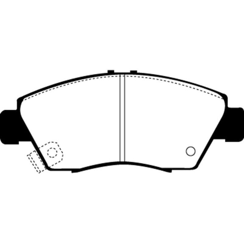 EBC 12 Acura ILX 1.5 Hybrid Redstuff Front Brake Pads - Saikospeed
