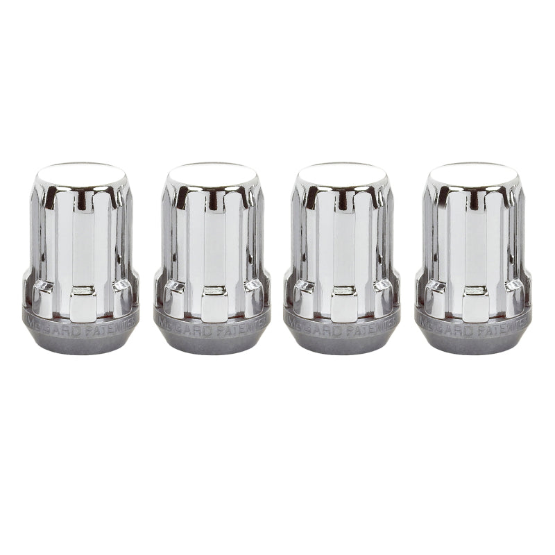 McGard SplineDrive Lug Nut (Cone Seat) M12X1.25 / 1.24in. Length (4-Pack) - Chrome (Req. Tool)