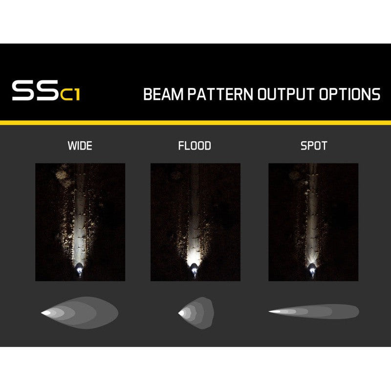 Diode Dynamics Stage Series C1 LED Pod Sport - Yellow Wide Standard ABL (Pair)