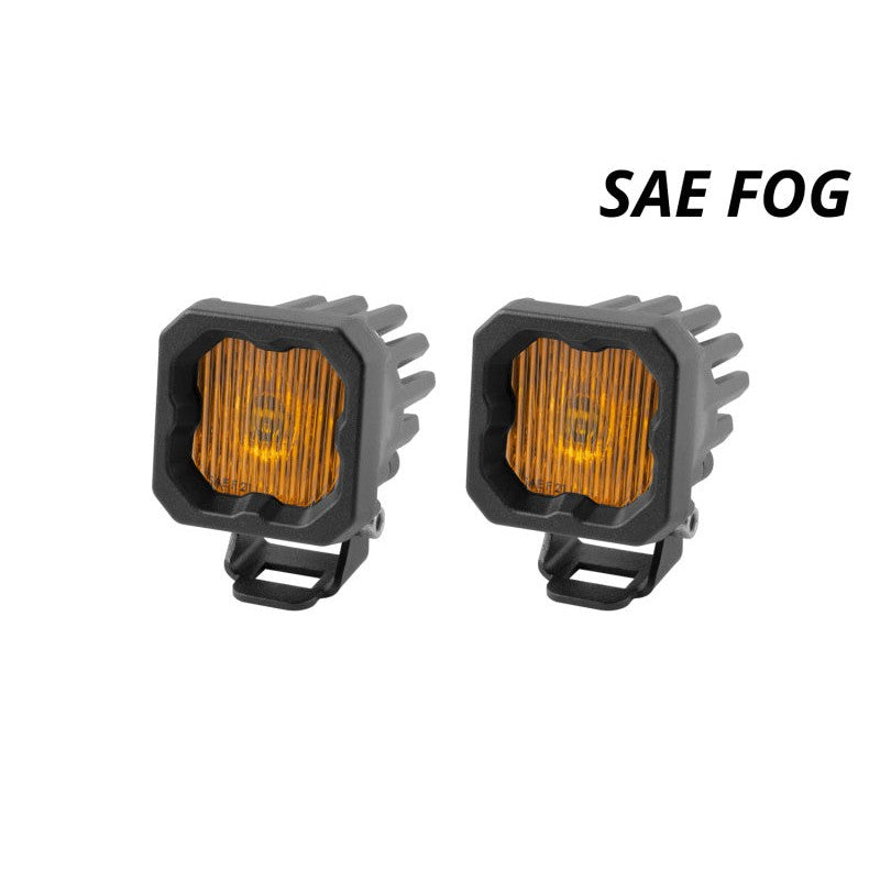 Diode Dynamics Stage Series C1 LED Pod - Yellow SAE Fog Standard ABL (Pair)