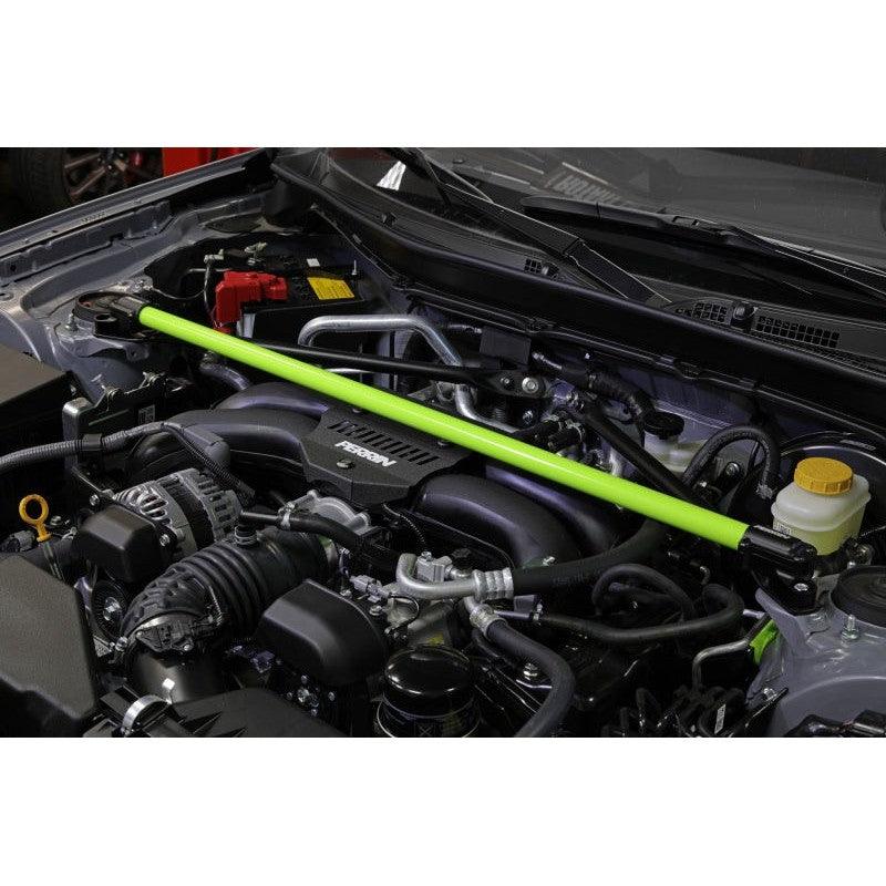 Perrin 2013+ BRZ/FR-S/86/GR86 Strut Brace - Neon Yellow Wrinkle - Saikospeed