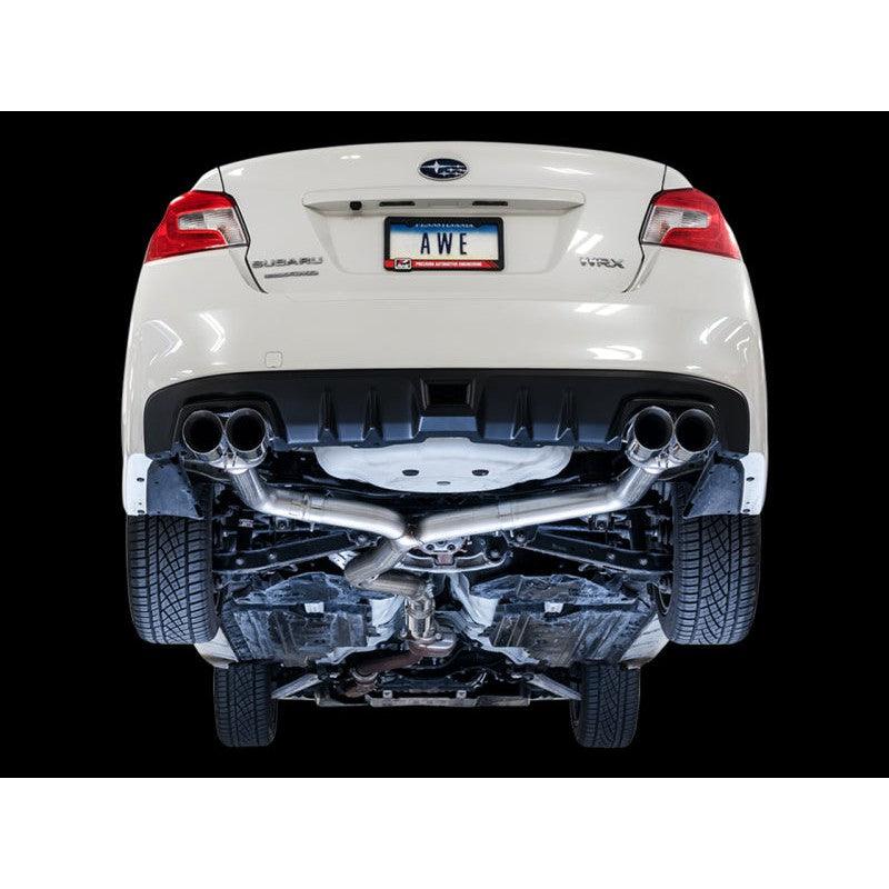 AWE Tuning Subaru WRX/STI VA/GV Sedan Track Edition Exhaust - Chrome Silver Tips (102mm) - Saikospeed