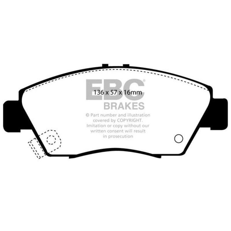 EBC 12 Acura ILX 1.5 Hybrid Redstuff Front Brake Pads - Saikospeed