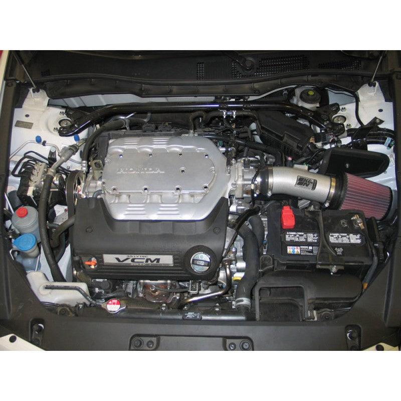 K&N 08 Honda Accord 3.5L-V6 Silver Typhoon Short Ram Intake - Saikospeed