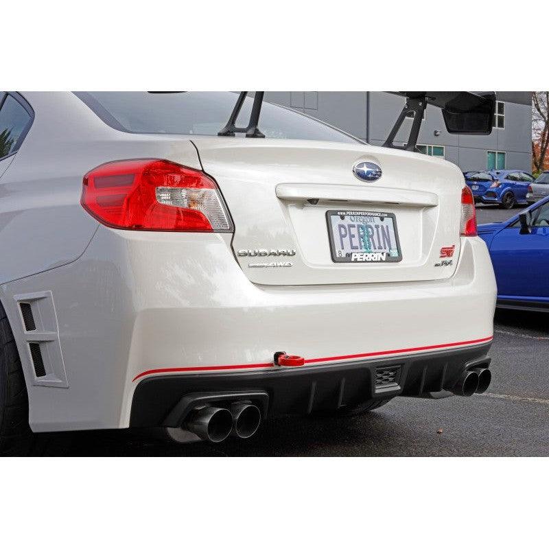 Perrin 15-19 Subaru WRX/STI Tow Hook Kit (Rear) - Red - Saikospeed