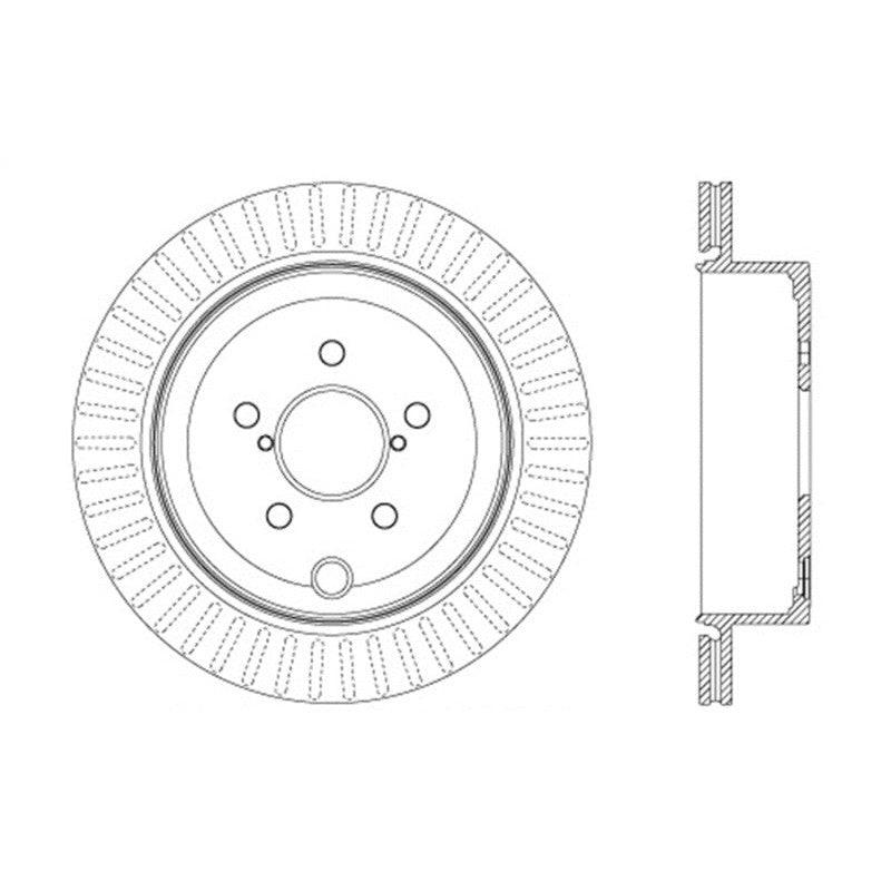 StopTech Slotted & Drilled Sport Brake Rotor - Saikospeed
