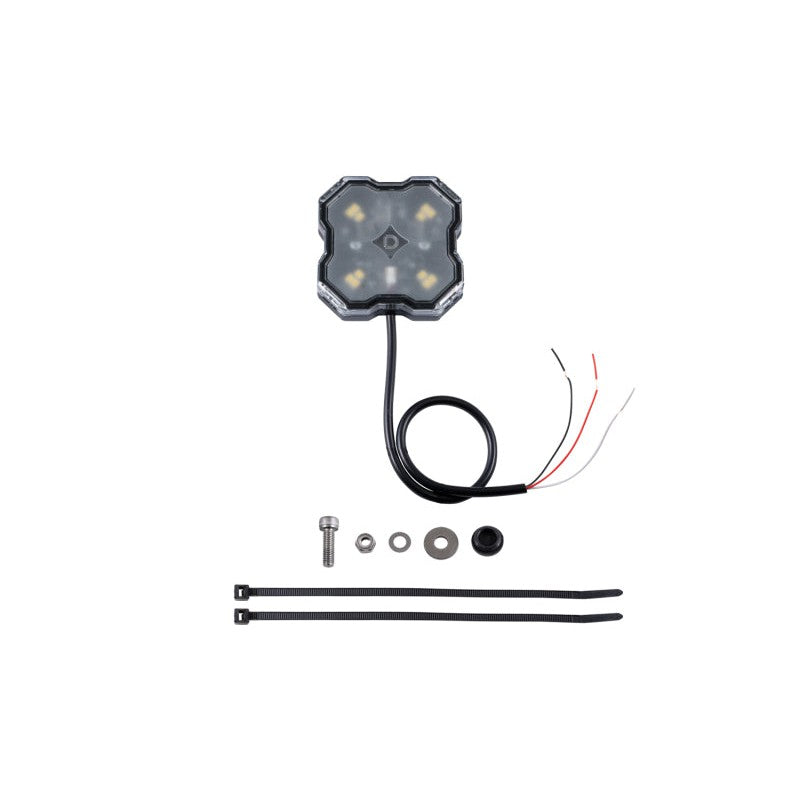 Diode Dynamics Stage Series Single Color LED Rock Light - White Diffused Hookup (one)