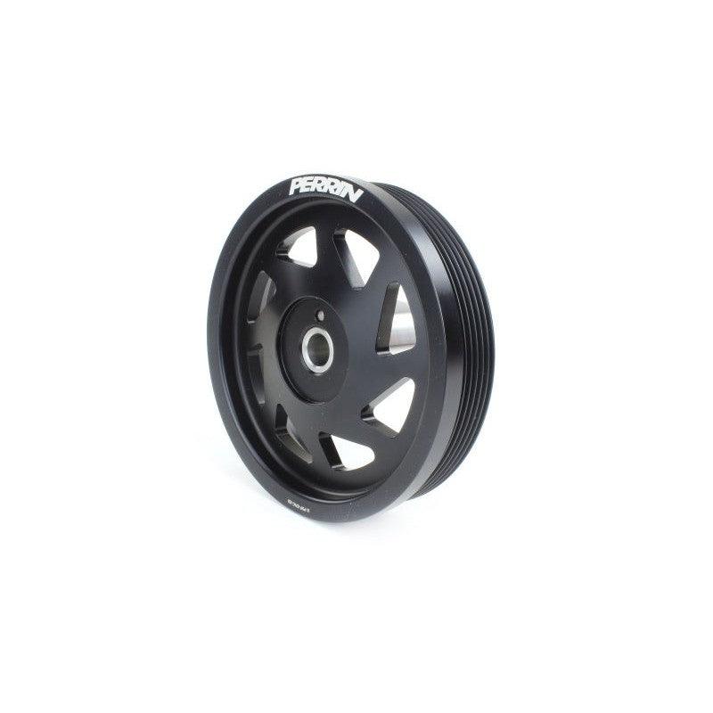 Perrin 2022 BRZ/86 / 19-22 Subaru WRX Lightweight Crank Pulley (FA/FB Eng w/Small Hub) - Black - Saikospeed