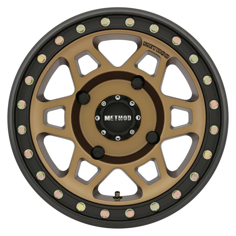 Method MR405 UTV Beadlock 15x7 5+2/38mm Offset 4x136 106mm CB Method Bronze Wheel - Matte Black Ring - Saikospeed