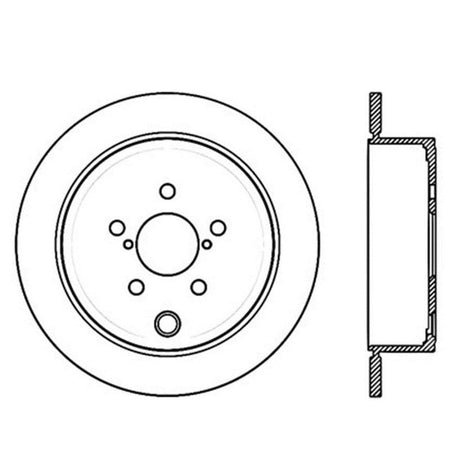 StopTech Power Slot 08-10 WRX Rear Right Slotted Rotor - Saikospeed