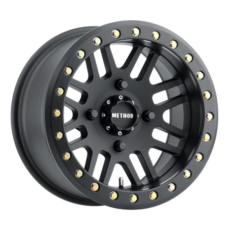 Method MR406 UTV Beadlock 15x10 / 5+5/0mm Offset / 4x136 / 106mm CB Matte Black Wheel - Saikospeed