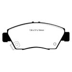 EBC 12 Acura ILX 1.5 Hybrid Yellowstuff Front Brake Pads - Saikospeed