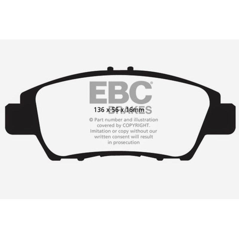 EBC 10-15 Honda CR-Z 1.5LL Hybrid Redstuff Front Brake Pads - Saikospeed