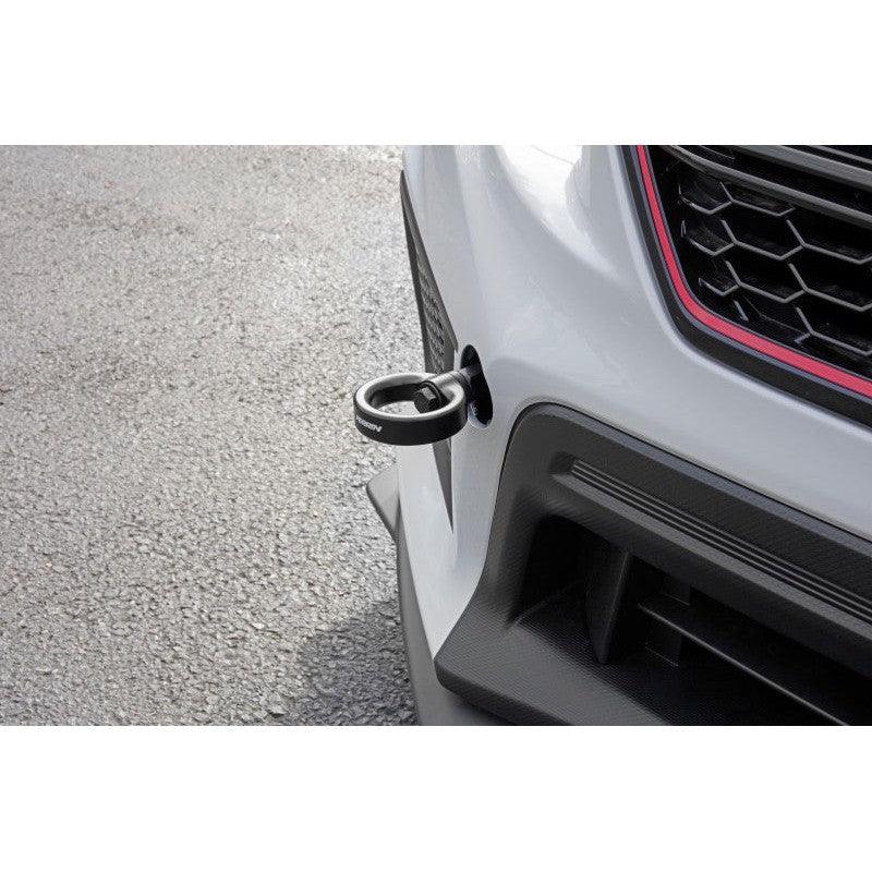 Perrin 18-21 WRX/STI / 13-20 BRZ / 17-20 Toyota 86 Front Tow Hook Kit - Flat Black - Saikospeed