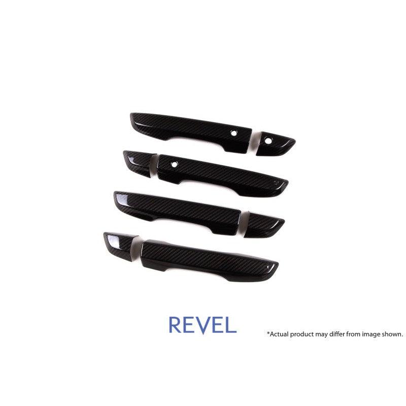Revel GT Dry Carbon Door Outer Handle Cover (FL/FR/RL/RR) 16-18 Honda Civic - 8 Pieces - Saikospeed