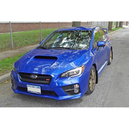 Rally Armor 15-21 Subaru WRX/STI (Sedan ONLY) Blue UR Mud Flap w/ White Logo - Saikospeed