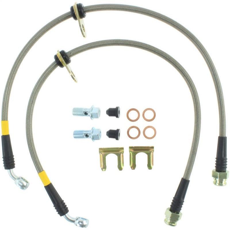 StopTech 08-09 WRX Stainless Steel Rear Brake Lines - Saikospeed