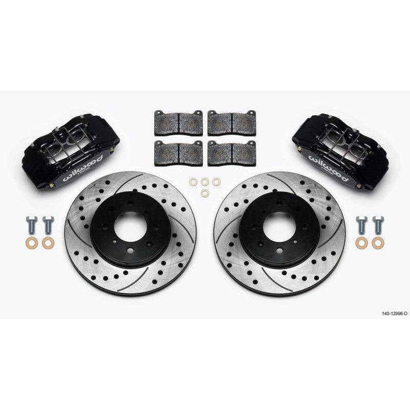 Wilwood DPHA Front Caliper & Rotor Kit Drilled Honda / Acura w/ 262mm OE Rotor - Saikospeed