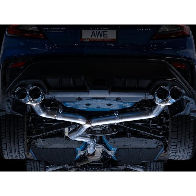 AWE Tuning 2022+ VB Subaru WRX Track Edition Exhaust - Chrome Silver Tips - Saikospeed