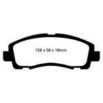 EBC 09-14 Acura TL 3.5 Redstuff Front Brake Pads - Saikospeed