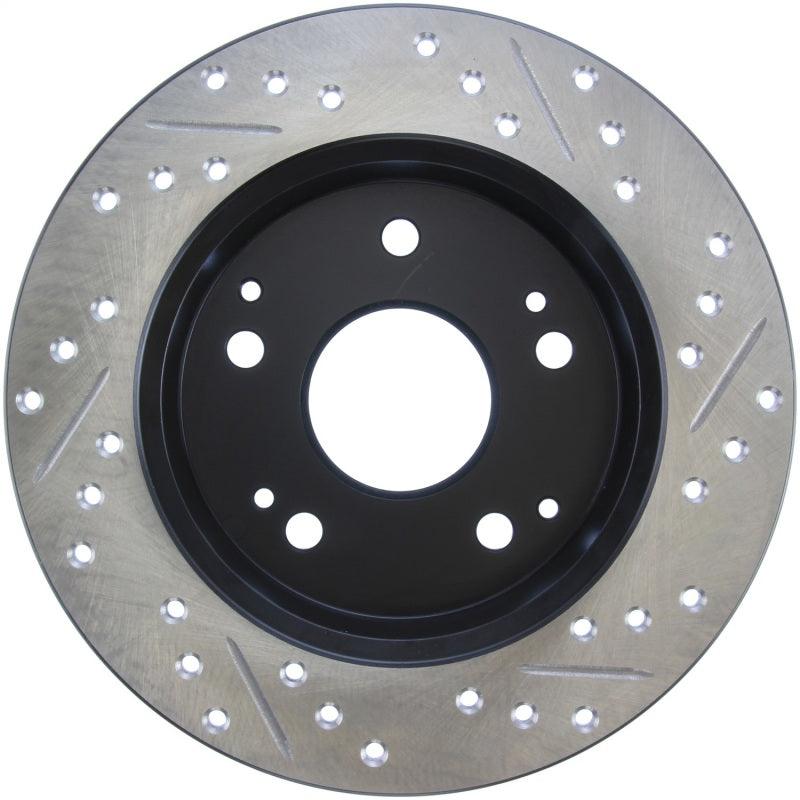 StopTech 02-06 Acura RSX Incl. Type S / 97-01 Integra Type R Slotted & Drilled Right Rear Rotor - Saikospeed