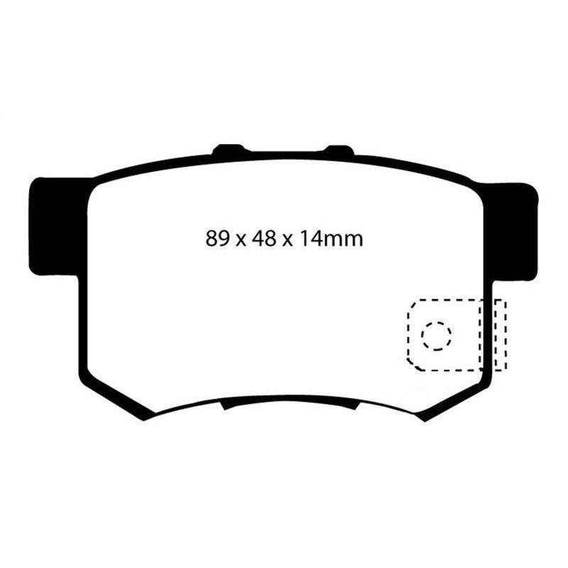 EBC 97 Acura CL 2.2 Redstuff Rear Brake Pads - Saikospeed