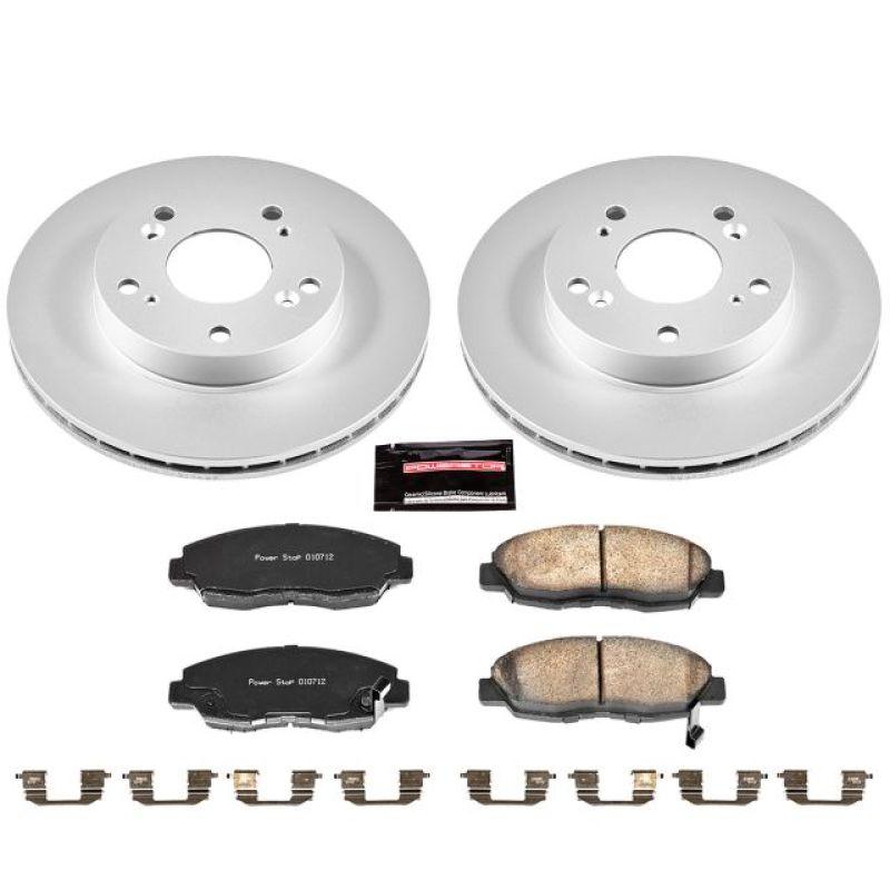 Power Stop 06-11 Honda Civic Front Z17 Evolution Geomet Coated Brake Kit - Saikospeed