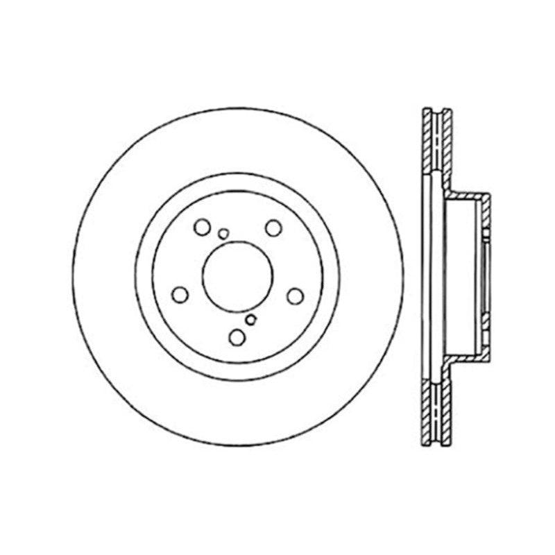 StopTech Slotted & Drilled Sport Brake Rotor - Saikospeed