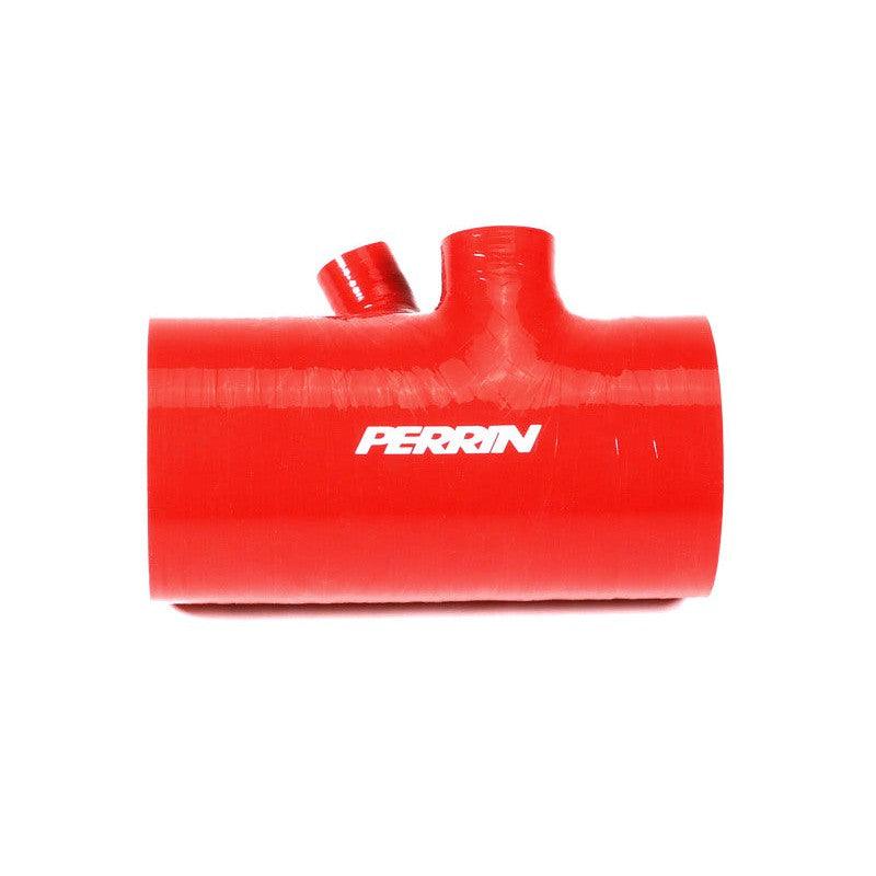 Perrin 2022+ Subaru WRX Red 3in Turbo Inlet Hose w/ Nozzle (Short) - Saikospeed