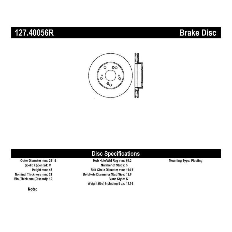 StopTech 02-06 Acura RSX Slotted & Drilled Right Front Rotor - Saikospeed