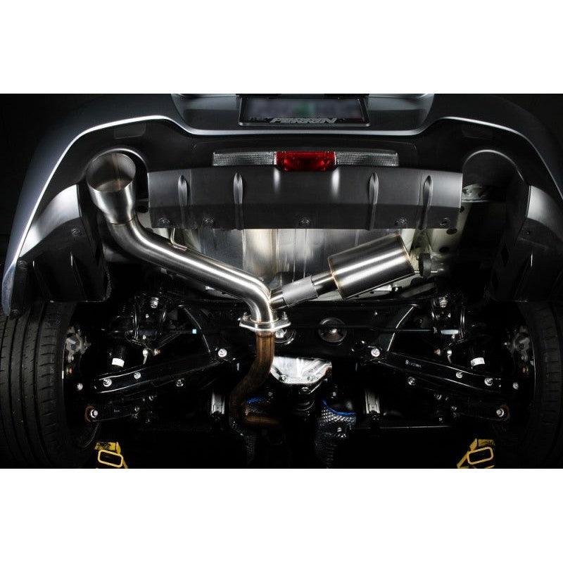Perrin 2022 BRZ/GR86 Axle Back Exhaust SS (Single Side Exit w/Helmholtz Chamber) - Saikospeed