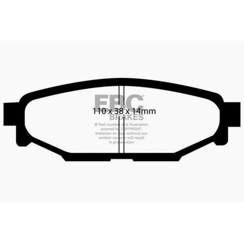 EBC 12+ Subaru BRZ 2.0 (solid rear rotors) Greenstuff Rear Brake Pads - Saikospeed