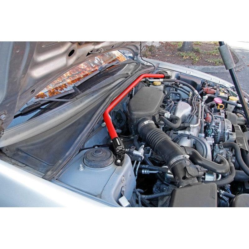 Perrin 02-07 Subaru Impreza (WRX/STi/RS/2.5i) / 04-08 Forester Front Strut Brace - Red - Saikospeed