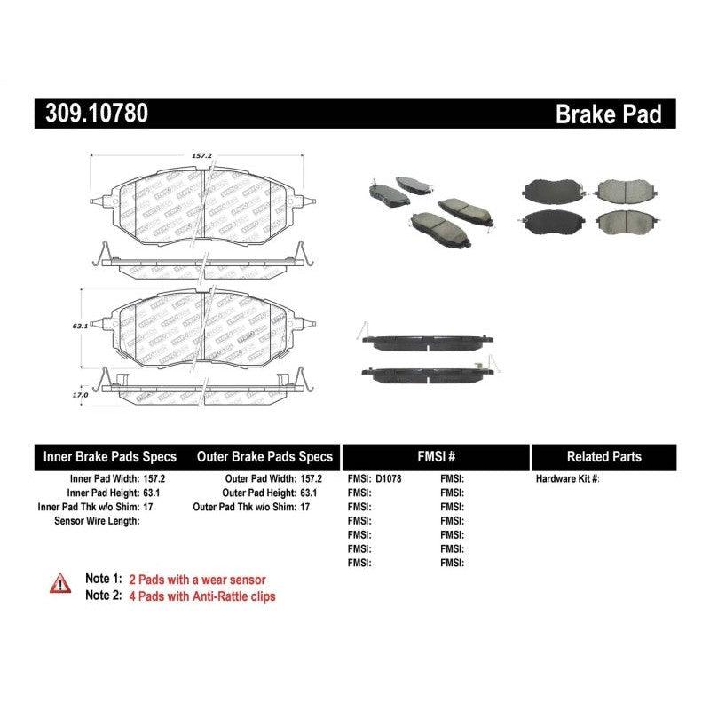 StopTech Performance 05-08 Legacy 2.5 GT Front Brake Pads - Saikospeed