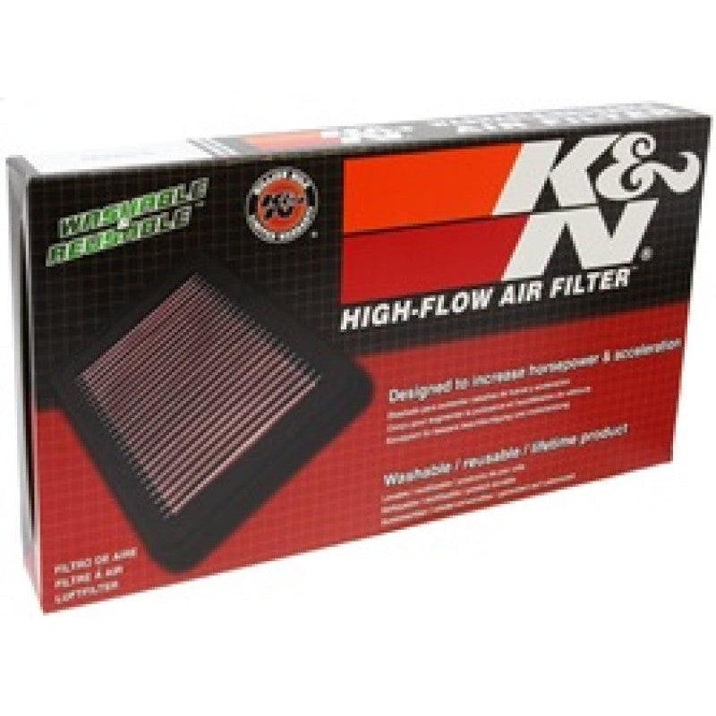 K&N Replacement Air Filter 10.188in O/S Length x 6.375in O/S Width x 1.063in H for 12 Honda Civic Si - Saikospeed