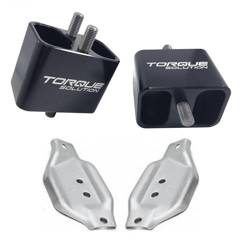 Torque Solution Solid Billet Engine Mounts w/ Mount Plates: 02-14 Subaru WRX / 04-17 STI - Saikospeed