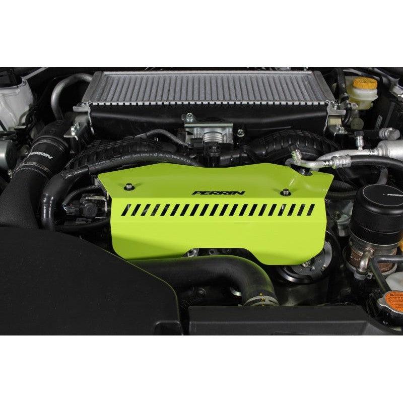 Perrin 2022+ Subaru WRX Pulley Cover - Neon Yellow - Saikospeed