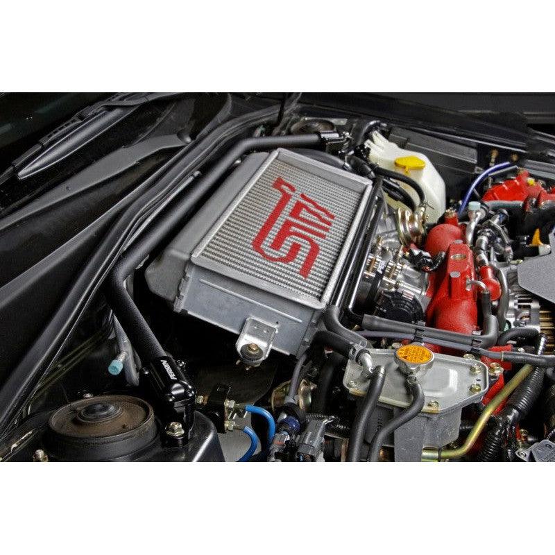 Perrin 02-07 Subaru Impreza (WRX/STi/RS/2.5i) / 04-08 Forester Front Strut Brace - Neon Yellow - Saikospeed