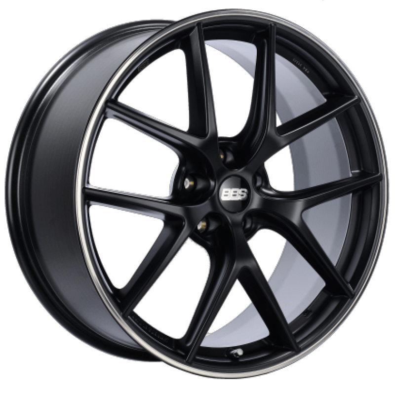 BBS CI-R 19x9 5x112 ET42 Satin Black Polished Rim Protector Wheel -82mm PFS/Clip Required - Saikospeed