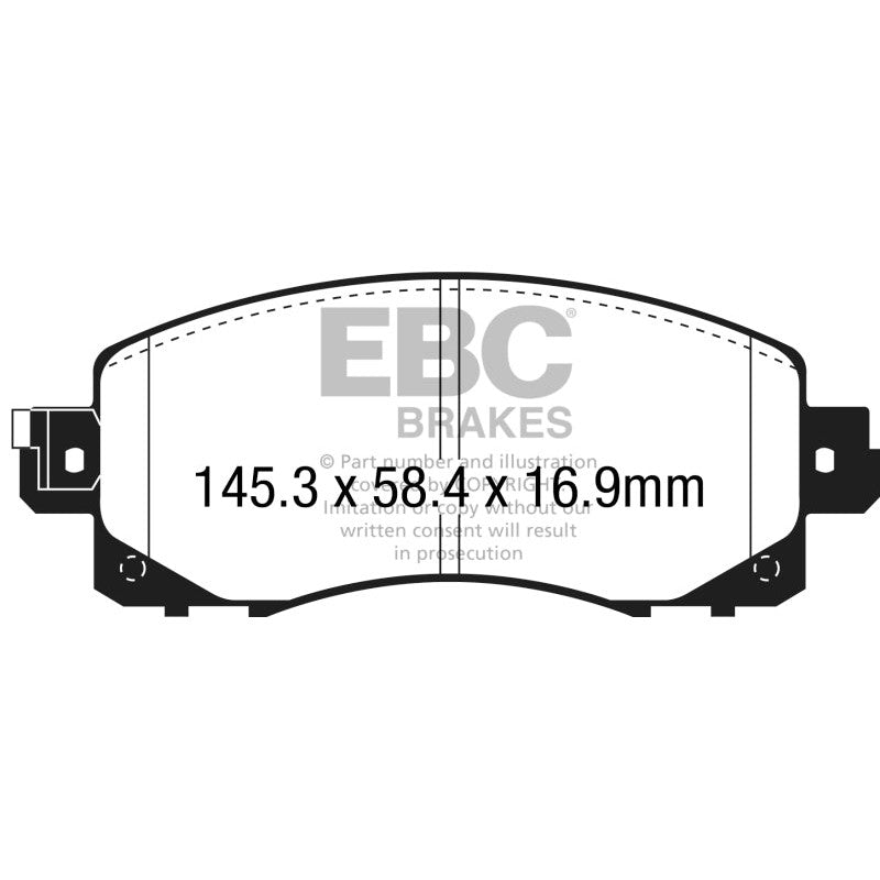 EBC 18+ Subaru Crosstrek 2 Ultimax Front Brake Pads