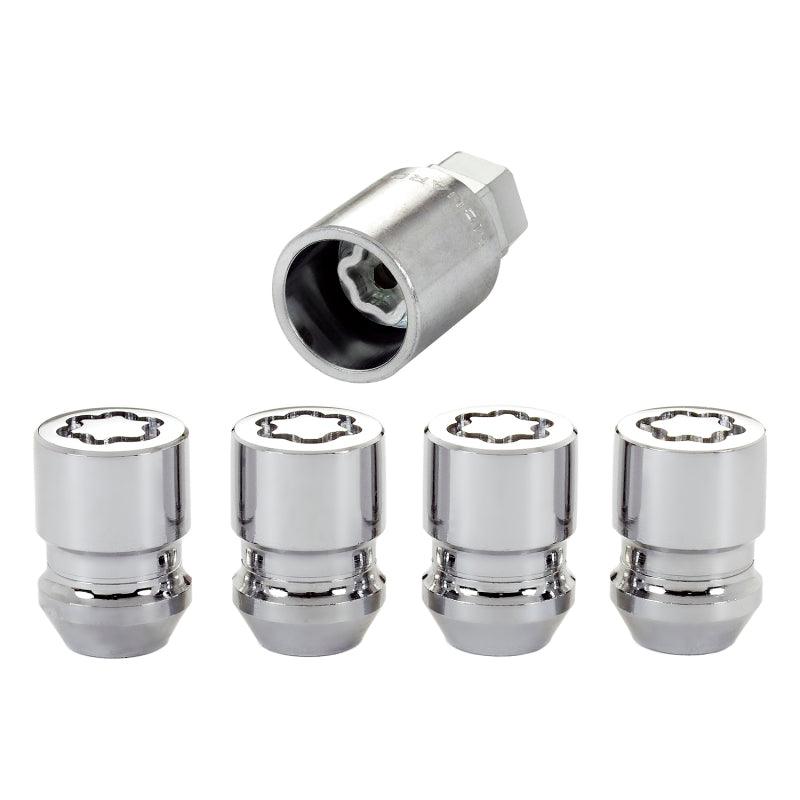 McGard Wheel Lock Nut Set - 4pk. (Cone Seat) M12X1.5 / 19mm & 21mm Dual Hex / 1.28in. L - Chrome - Saikospeed