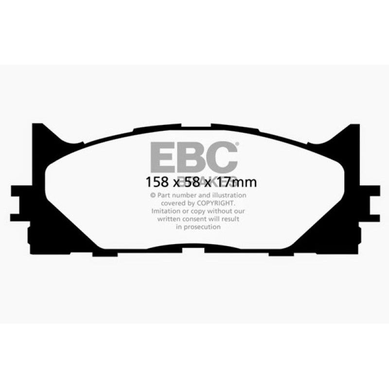 EBC 13+ Lexus ES300h 2.5 Hybrid Greenstuff Front Brake Pads