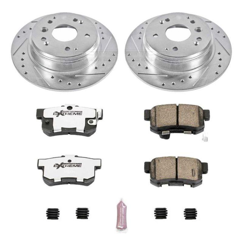 Power Stop 04-08 Acura TL Rear Z26 Street Warrior Brake Kit - Saikospeed