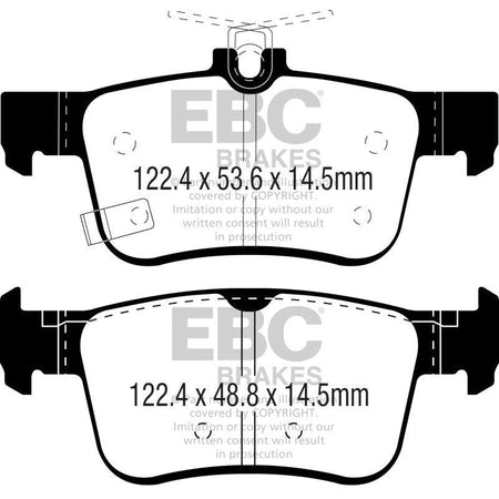 EBC 16-18 Honda Civic Yellowstuff Rear Brake Pads - Saikospeed