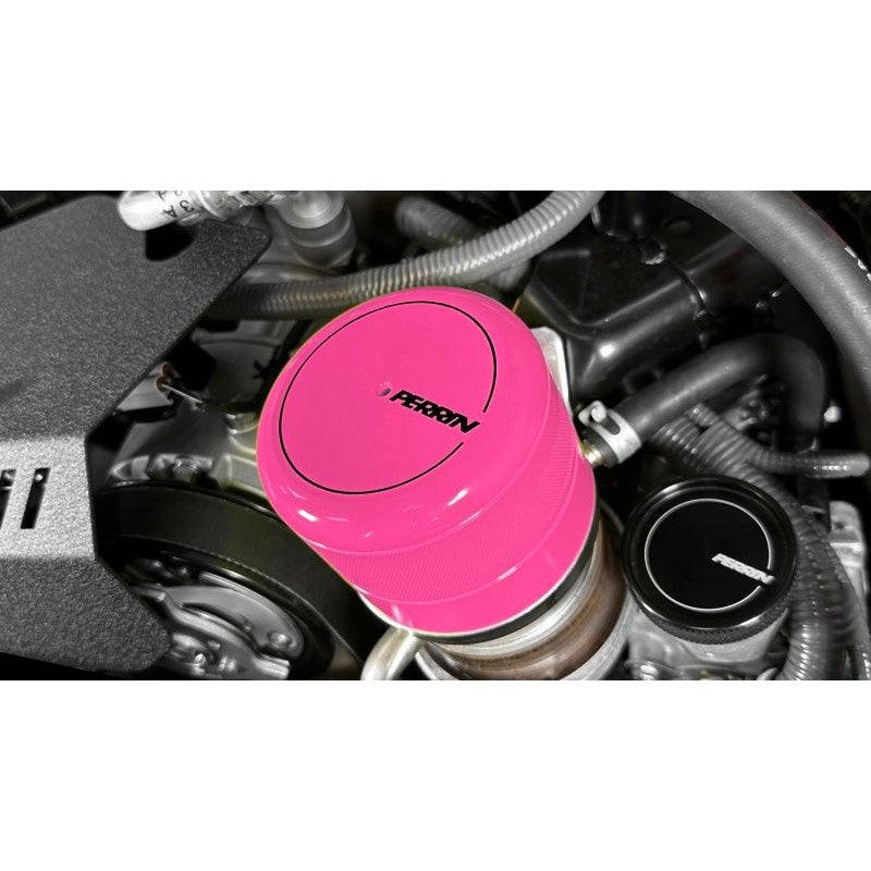 Perrin 2015+ Subaru WRX/STI Oil Filter Cover - Hyper Pink - Saikospeed